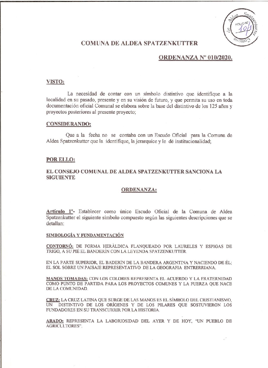ORDENANZA Nº 10-20