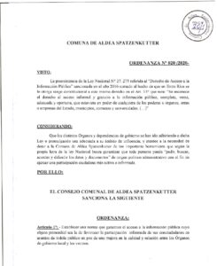 ORDENANZA Nº020-20