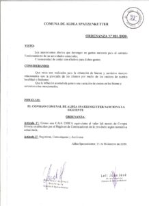 ORDENANZA Nº021-20