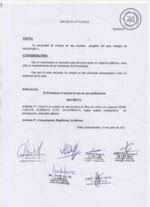 DECRETO Nº 015-21