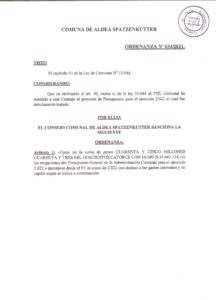 ORDENANZA Nº 034-21