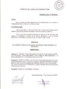 ORDENANZA Nº 037-21