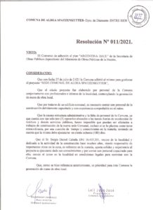 RESOLUCION Nº 011-2021
