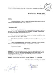 RESOLUCION Nº 06-2021