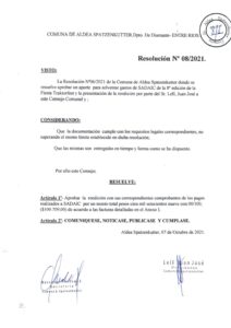 RESOLUCION Nº 08-2021
