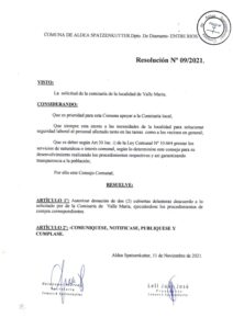 RESOLUCION Nº 09-2021
