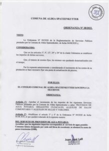 ORDENANZA Nº 038-22