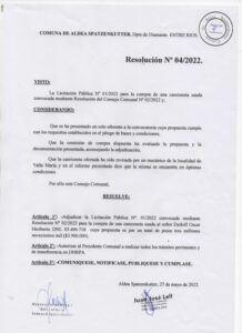 RESOLUCION Nº 004-22
