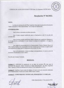 RESOLUCION Nº 006-22