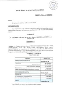ORDENANZA N°085-24