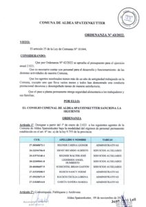 Ordenanza N 043-22