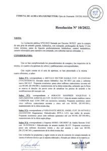 Resolucion N 010-22