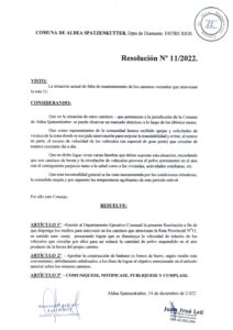 Resolucion N 011-22