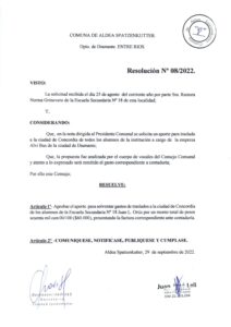 Resolucion N 08-22