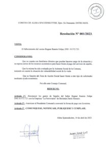 Resolucion N° 01-23